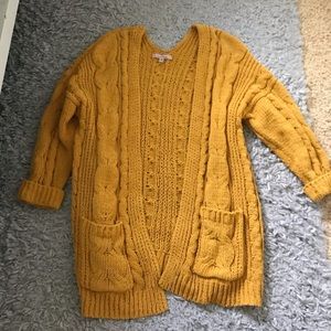 chunky knit cardigan